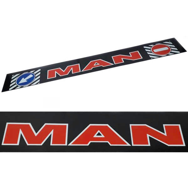 Schmutzfänger Spritzschutz MAN Verkehrszeichen rote Schrift 35x240cm
