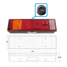 Bremsleuchte Rückleuchte hinten links MAN F 90 L M 2000 mit Rundstecker