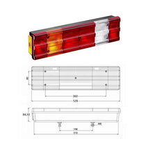 Bremsleuchte hinten links Mercedes Actros Atego Axor 1/ 2/ 3 Econic, 098213607, 98213603, mit Kabel, mit Nummernlampe