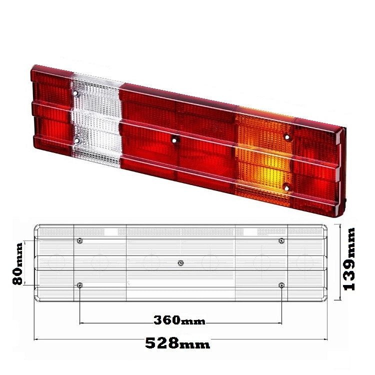Rückleuchten Glas hinten rechts Mercedes Actros Atego Axor Econic