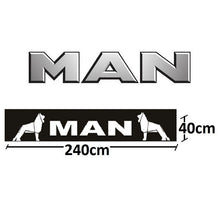 Schmutzfänger Spritzschutz Sattelzug MAN Logo Schrift weiß 40x240cm