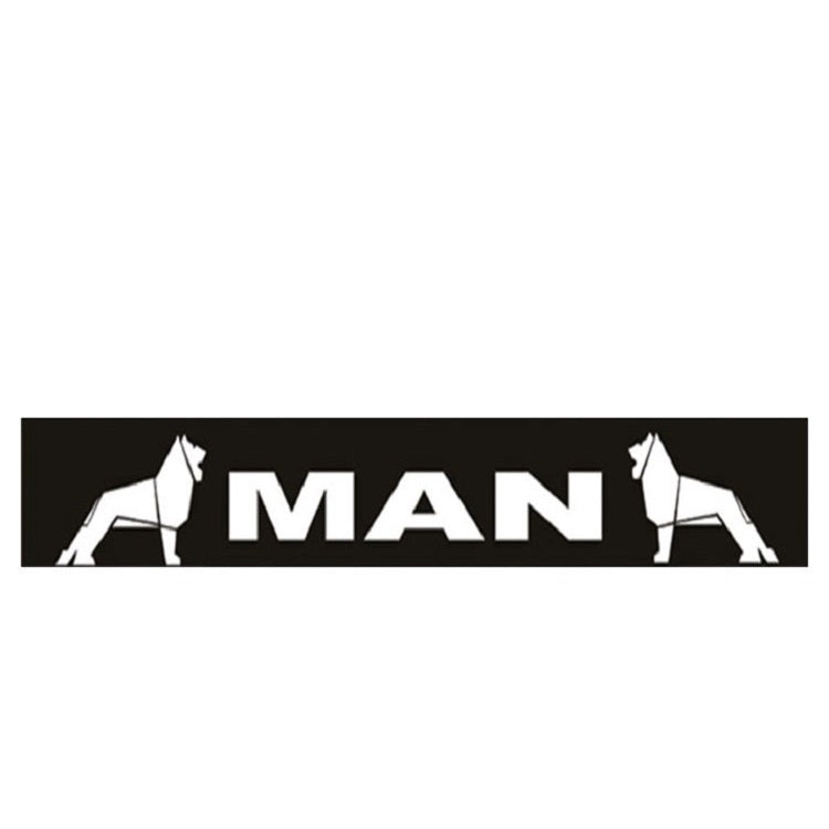 Schmutzfänger Spritzschutz Sattelzug MAN Logo Schrift weiß 40x240cm