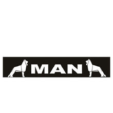 Schmutzfänger Spritzschutz Sattelzug MAN Logo Schrift weiß 40x240cm