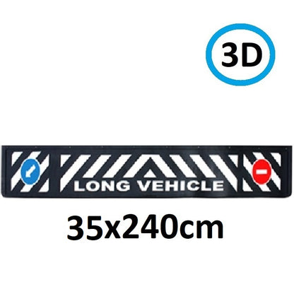 Schmutzfänger Sattelauflieger Long Vehicle 3D | schwarz, 35x240cm, aus widerstandsfähigem Gummi