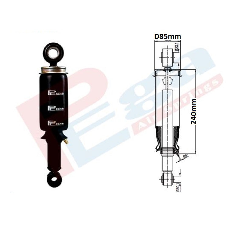 Fahrerhausstoßdämpfer Iveco Stralis | 504080540, 500340705, vorne, links, rechts